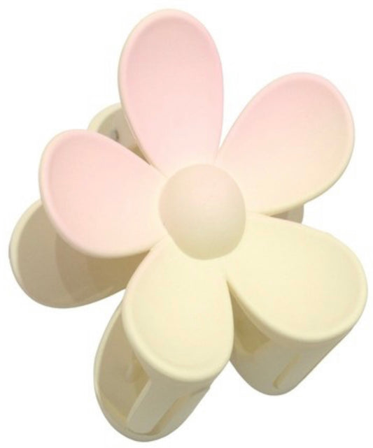 Ivory/Pink Flower Clip